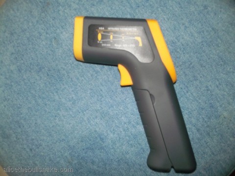 temperature gun side view